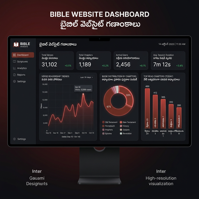 Bible Statistics Feature Mockup